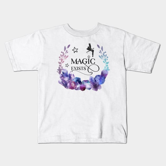 Magic Exists Kids T-Shirt by kimcarlika